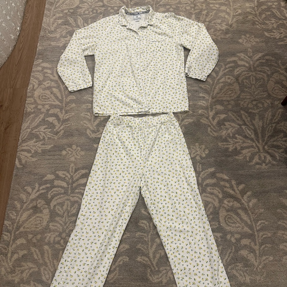 Petite Plume Kids White w/ Lemons PJ Set